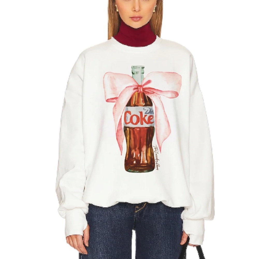 The Laundry Room Diet Coke Bow - Standard Jumper - White Size Medium